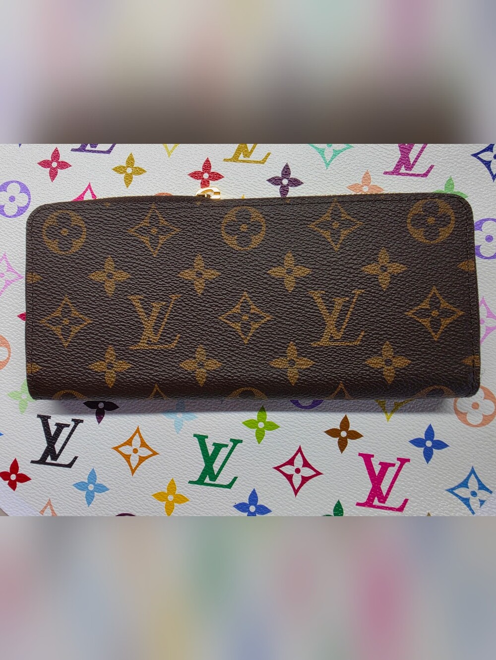 Louis Vuitton Brown Monogram  Clémence Wallet M60742